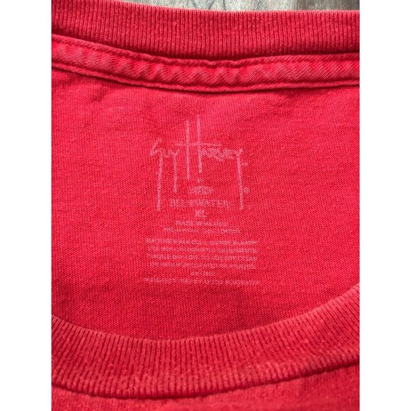 Guy Harvey Red Short Sleeve T-Shirt With Fish Graphic Size M - Picture 5 of 8